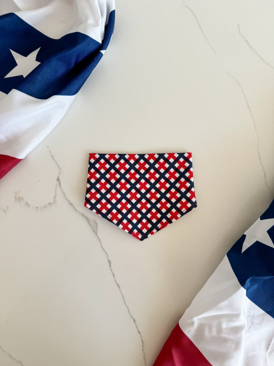 Red, White, and Blue Cat Bandana