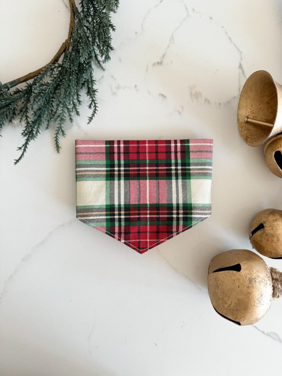 Christmas Plaid Cat Bandana