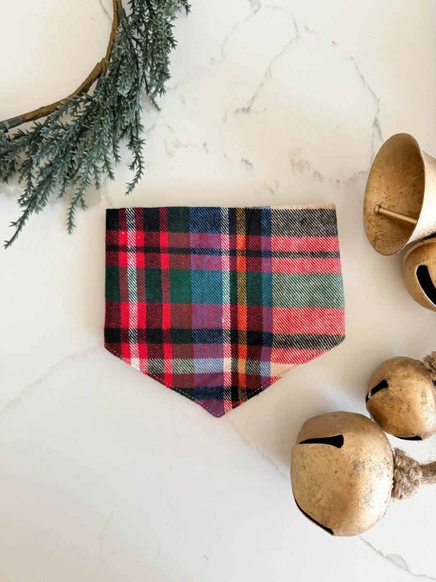 Very Merry Plaid Cat Bandana