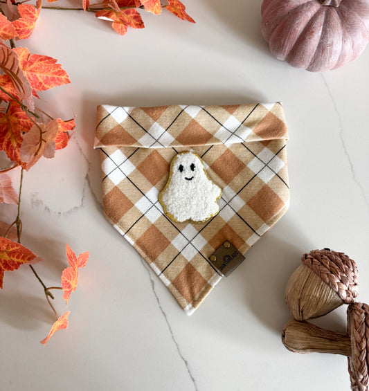 The Lonely Ghost Flannel Dog Bandana