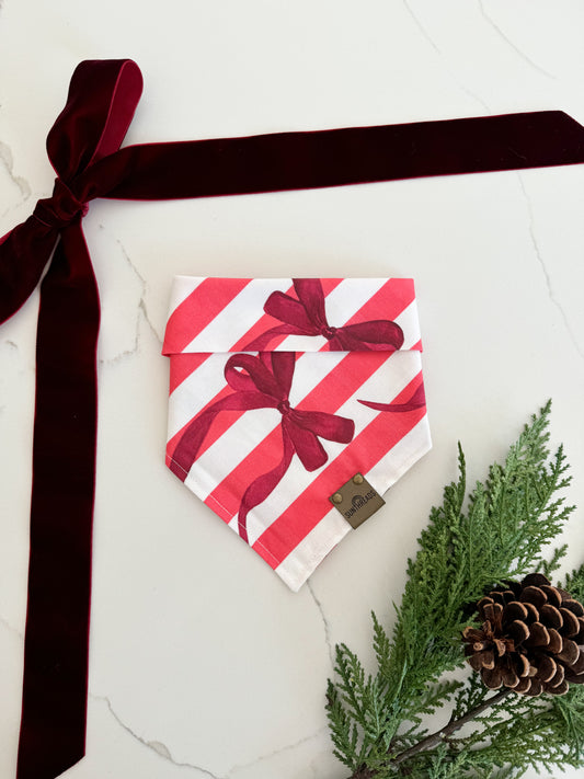 Christmas Bows Dog Bandana