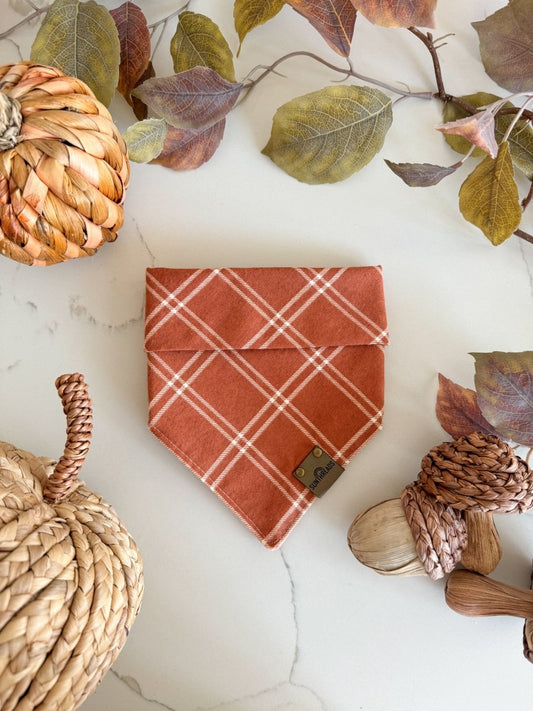 Harvest Flannel Dog Bandana